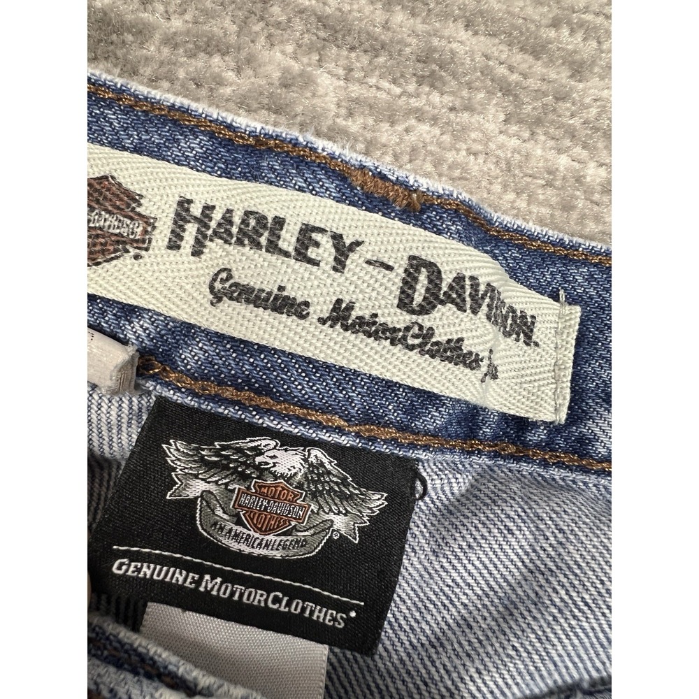 Harley‎ Davidson Jeans Mens 36x32 Blue Denim Destroyed Distressed - Picture 16 of 16